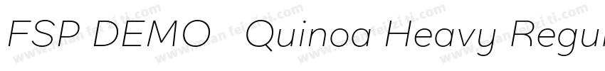 FSP DEMO   Quinoa Heavy Regula字体转换